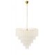 Pendule, Lustre suspendate - Lustra suspendata metal auriu, sticla alba GORDON 80