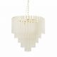 Pendule, Lustre suspendate - Lustra suspendata metal auriu, sticla alba GORDON 60