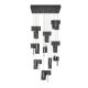 Lustra LED suspendata liniara design decorativ 2700K TOTEM 144W