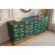 Comode - Comoda design maritim cu forme pesti 3D GOLDEN LAGOON 180cm
