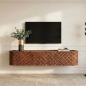 Comoda TV suspendata cu model 3D tip fagure ADLON 160cm