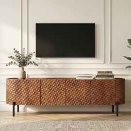 Comoda TV cu model 3D tip fagure ADLON 200cm