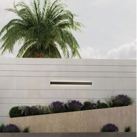 Aplice - Aplica exterior neagra liniara 120cm IP65 LED METRIC