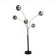Lampadare - Lampa de podea moderna cu 5 globuri sticla fumurie LIQUID DIAMOND