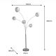 Lampadare - Lampa de podea moderna cu 5 globuri sticla fumurie LIQUID DIAMOND