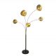 Lampadare - Lampa de podea moderna cu 5 globuri sticla aurie LIQUID DIAMOND