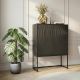 Comode - Comoda inalta lemn de mango negru cu fata 3D ORBIT 120cm