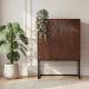 Comode - Comoda inalta lemn de mango maro cu fata 3D ORBIT 120cm