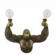Aplice, corpuri de iluminat pentru pereti - Aplica de perete KING APE 50cm sculptura maimuta aurie