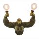 Aplice, corpuri de iluminat pentru pereti - Aplica de perete KING APE 50cm sculptura maimuta aurie