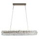 Candelabre, Lustre - Lustra metal auriu si cristale sticla BARLETTA 120 OVAL