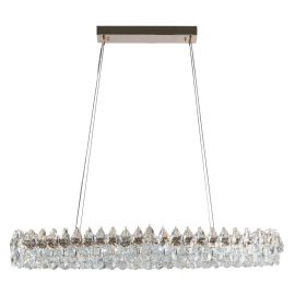 Candelabre, Lustre - Lustra metal auriu si cristale sticla BARLETTA 120 OVAL