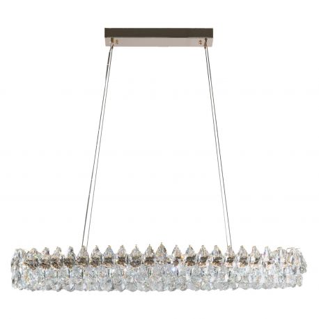Candelabre, Lustre - Lustra metal auriu si cristale sticla BARLETTA 120 OVAL