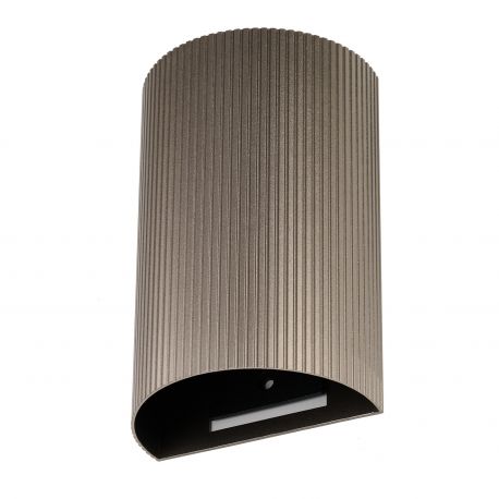 Aplice, corpuri de iluminat pentru pereti - Aplica de perete aluminiu canelat bronz Lucius