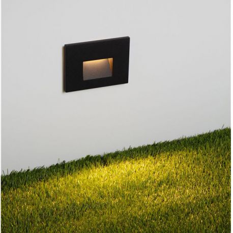 Spoturi - Spot aplicat perete exterior LED 3000K IP65 Pik negru