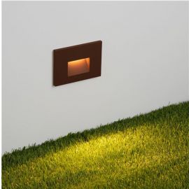 Spoturi - Spot aplicat perete exterior LED 3000K IP65 Pik corten