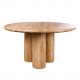 Mese dining - Masa rotunda ART DECO 140cm lemn masiv de mango natural