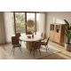 Mese dining - Masa rotunda ART DECO 140cm lemn masiv de mango natural