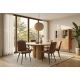 Mese dining - Masa rotunda ART DECO 140cm lemn masiv de mango natural