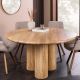 Masa rotunda ART DECO 140cm lemn masiv de mango natural 