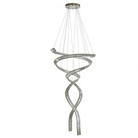 Lustra LED XXL casa scarii cu telecomanda SPARK crom CCT DIMM