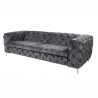 Canapea design Chesterfield, Catifea, Gri inchis, MODERN BAROCK 240cm