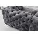 Fotolii - Fotoliu design Chesterfield, Catifea, Gri inchis, MODERN BAROCK