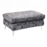 Taburete design Chesterfield, Catifea, Gri inchis, MODERN BAROCK