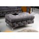 Fotolii - Taburete design Chesterfield, Catifea, Gri inchis, MODERN BAROCK