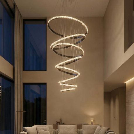 Corpuri de iluminat Lustre pentru casa scarii - Lustra LED casa scarii design circular AZALEA 3-STEP DIMM