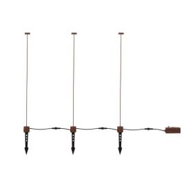 Tarusi - Set de 3 corpuri iluminat exterior decorativ cu tarus KASP H-90cm