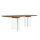 Mese dining - Masa dining design LUX Glass and Walnut 220x110cm