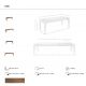 Mese extensibile - Masa extensibila design LUX Walnut 200-300cm