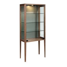 Vitrine - Vitrina design LUX cu iluminat Glass and Walnut