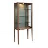 Vitrina design LUX cu iluminat Glass and Walnut