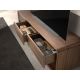 Comode - Comoda TV design LUX cu 3 sertare Walnut