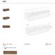 Comode - Comoda TV design LUX cu 3 sertare Walnut