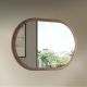 Oglinda decorativa design LUX Oval Walnut