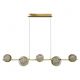 Pendule, Lustre suspendate - Lustra LED suspendata design decorativ EUFORIA aurie 3-STEP DIMM