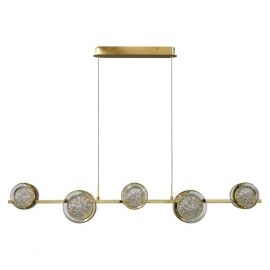 Pendule, Lustre suspendate - Lustra LED suspendata design decorativ EUFORIA aurie 3-STEP DIMM