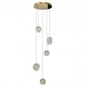 Lustra LED suspendata design decorativ EUFORIA 5 aurie 3-STEP DIMM