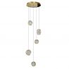 Lustra LED suspendata design decorativ EUFORIA 5 aurie 3-STEP DIMM