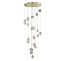 Lustra LED suspendata design decorativ EUFORIA 19 aurie 3-STEP DIMM