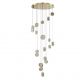 Lustra LED suspendata design decorativ EUFORIA 19 aurie 3-STEP DIMM
