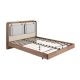 Paturi - Pat dublu tapitat design LUX Walnut Veneer 160x200cm