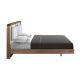 Paturi - Pat dublu tapitat design LUX Walnut Veneer 160x200cm
