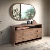 Comoda design LUX cu sertare Walnut Veneer