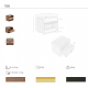 Noptiere - Noptiera design LUX cu sertare Walnut Veneer