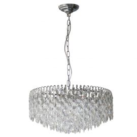 Candelabre, Lustre - Lustra metal cromat si cristale sticla BURANO 60