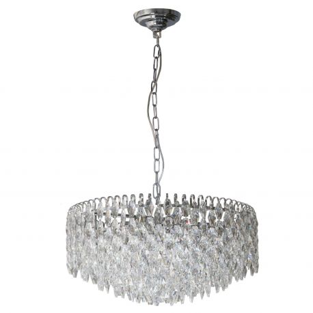 Candelabre, Lustre - Lustra metal cromat si cristale sticla BURANO 60